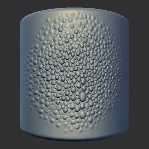 Blender 3D sculpting brush ER_Dragon Scale 286 for reptile skin texture sculpting on 3D models.
