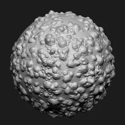 3D sculpting brush for detailing creatures with pimpled textures, suitable for use in Blender modeling software.