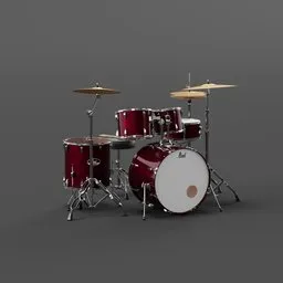 Pearl Bl Cherry Drum Set