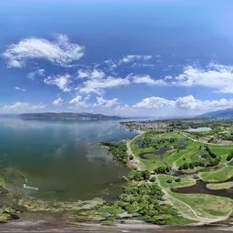 Highsky forest green tree lake cloud