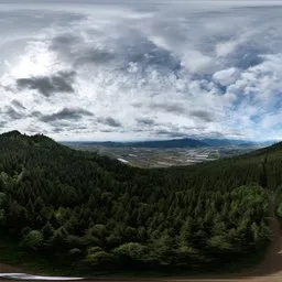 Cloudy Puffy Sky Aerial Day