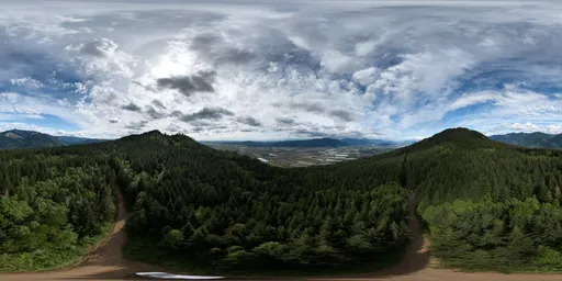 Cloudy Puffy Sky Aerial Day