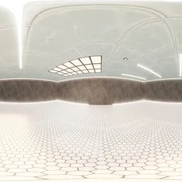 Futuristic Hexagon Hall