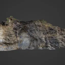 Rugged Coastal Rock Cliff Photoscan