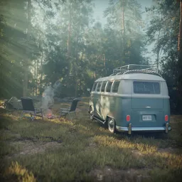 Camping in the foest