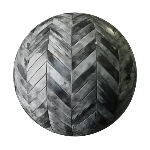 Glossy Textured Chevron Tiles