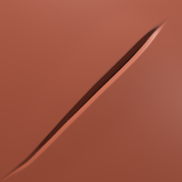 sharp cut or scratch