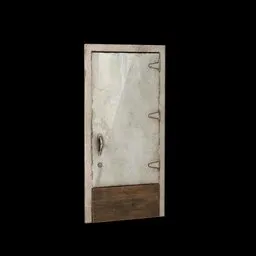 Old Wood White Door Metal
