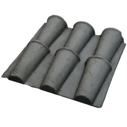 Highly detailed Blender 3D rooftop tiles with realistic textures and lighting, perfect for architectural rendering.