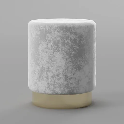 High-quality 3D model of a velvet dressing stool, ideal for Blender interior design projects.