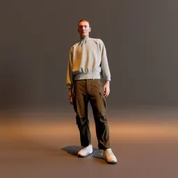 Male Idle Animation Cloth Simulation