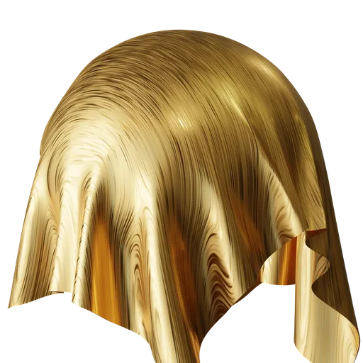High-quality PBR brushed gold texture for 3D modeling and rendering projects, optimized for Blender.