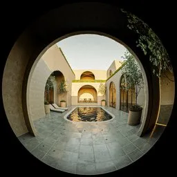 Mediterranean Courtyard Pool