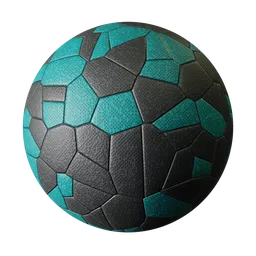 Teal and Dark Gray Hexagonal Panels