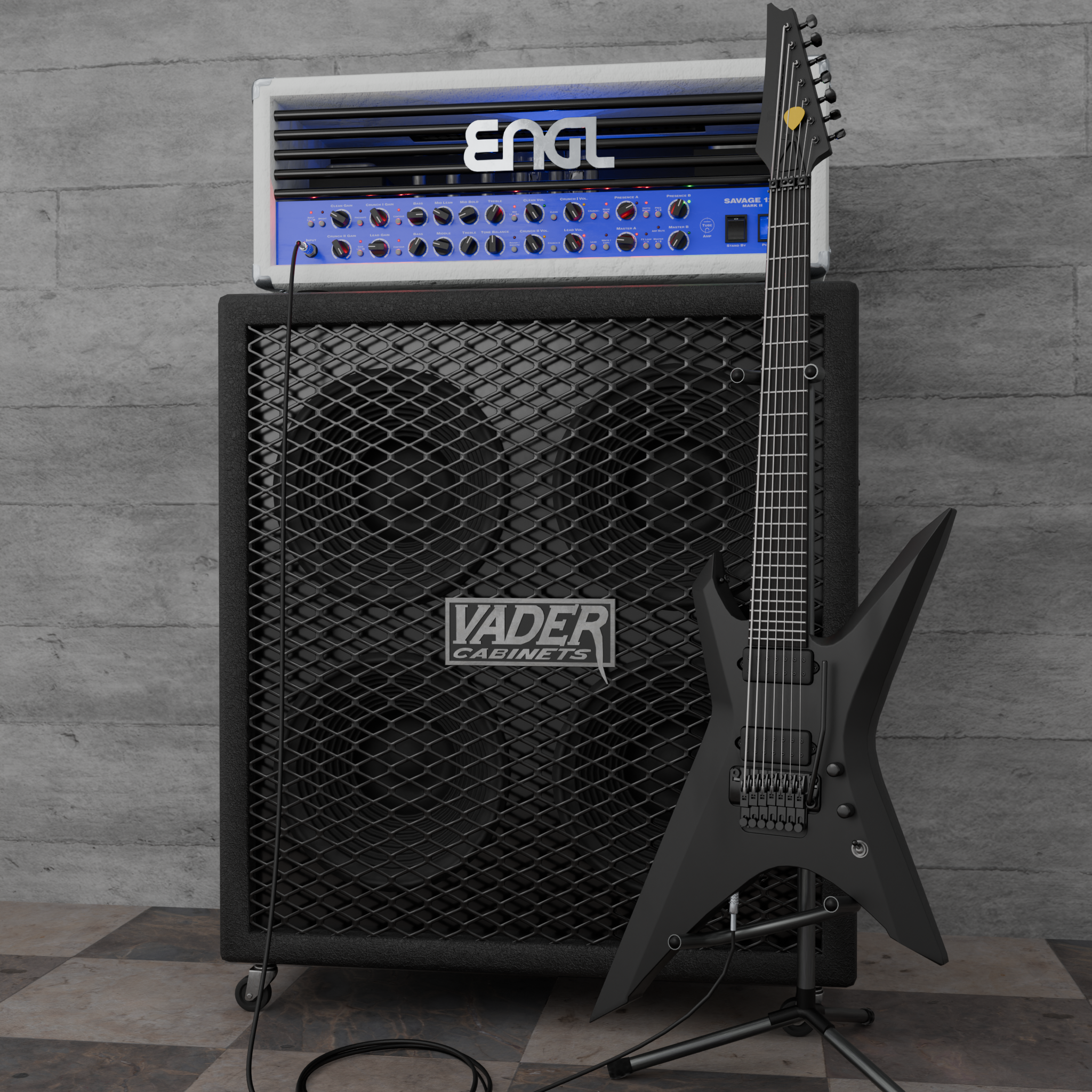 Stage Guitar Rig | FREE Music stages models | Blendkit