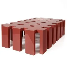 Terry Red Glass Coffee Table