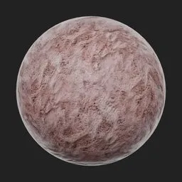 Realistic pink fur PBR material for 3D modeling in Blender, suitable for fabric textures.
