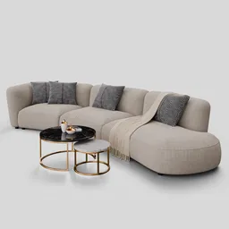 Modern Elegant Sofa Curve 4 seater