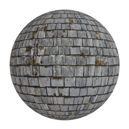 Weathered slate shingle roof