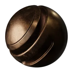 Shabby brown glossy metal