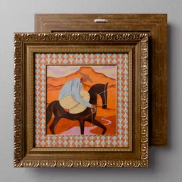 Picture Desert Cowboy Horse Frame