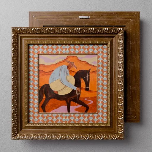 Picture Desert Cowboy Horse Frame