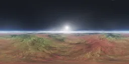Sci-fi Planet Landscape Aerial