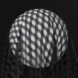 High-definition PBR fishnet lace material for 3D modeling in Blender, suitable for clothing and decor textures.