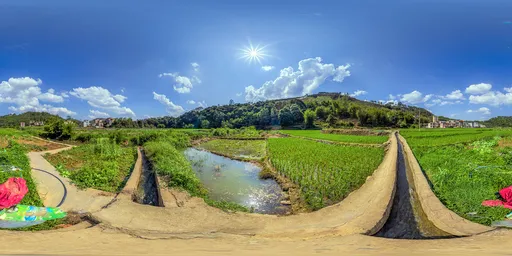 Small ditch on a sunny afternoon
