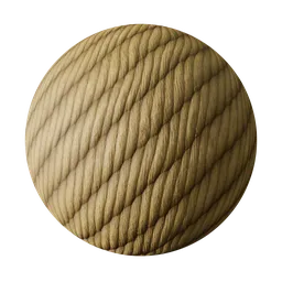 High-resolution PBR sisal rope texture for 3D modeling, featuring realistic hemp fibers and loose threads.