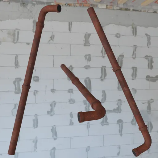 Rusty Metal Pipe (Low Poly)