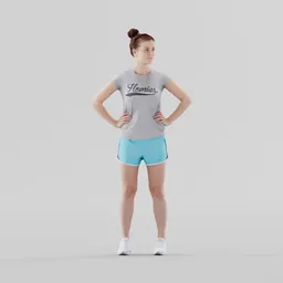 Girl in sportswear
