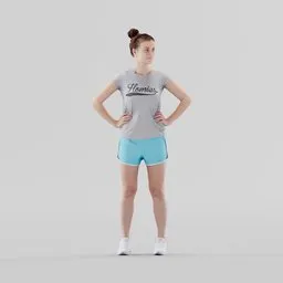 Girl in sportswear
