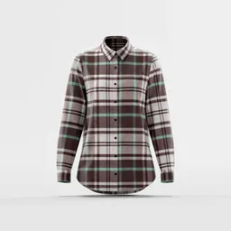 Mint & Brown Flannel Plaid Shirt