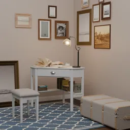 Vintage Reading Corner Interior Set