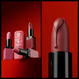 Lipstick creative dripping shot