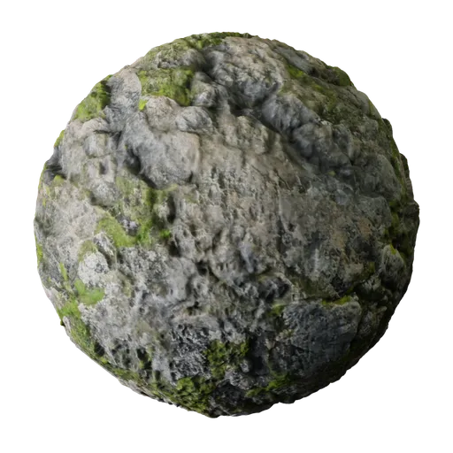 4K PBR Grassy Rock Ground texture for Blender 3D, created with Substance Sampler, optimized for Cycles renderer.