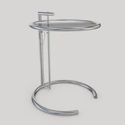 Detailed 3D rendering of a modernist side table, compatible with Blender for architectural visualization.