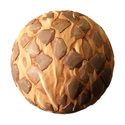 Stylized Stone Tiles with Sand