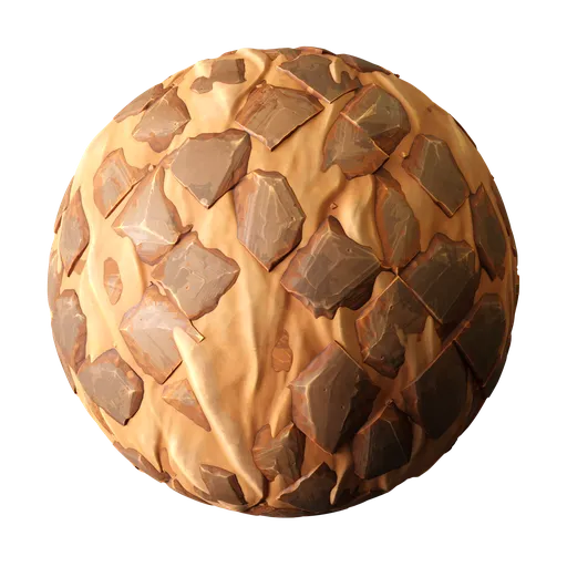 Stylized Stone Tiles with Sand