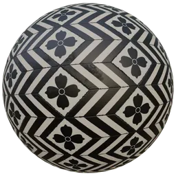 High-resolution PBR zigzag checker tile material for 3D modeling and rendering in Blender and other applications.