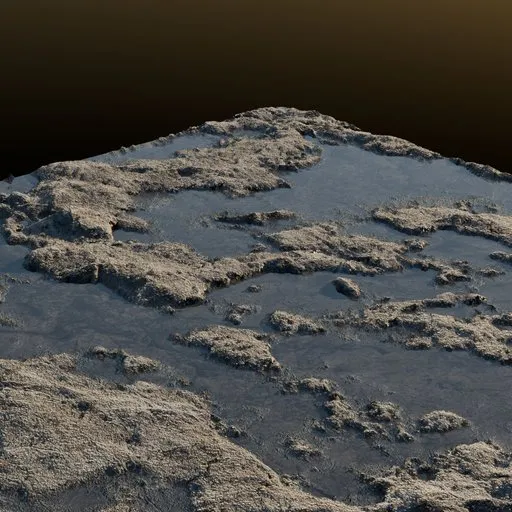Wet Mud and Rock Ground Plane