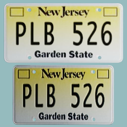 New Jersey Licence plate PL FREE Vehicle Parts models BlenderKit
