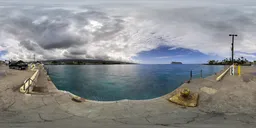 Ocean Coast Cloudy Sky Day