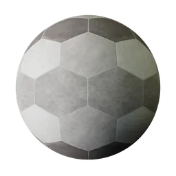 Hexagon floor tiling