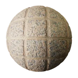 High-quality 2K PBR cobblestone texture for 3D modeling in Blender, suitable for wall and floor surfaces with detailed displacement.