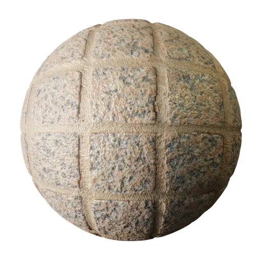 High-quality 2K PBR cobblestone texture for 3D modeling in Blender, suitable for wall and floor surfaces with detailed displacement.