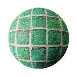Green old tiles