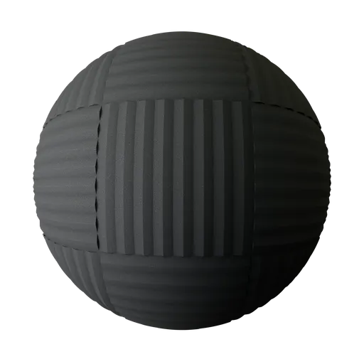Detailed PBR plastic texture for 3D sound isolation foam panel, ideal for Blender and other 3D applications.