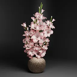 Pink Gladiolus Vase